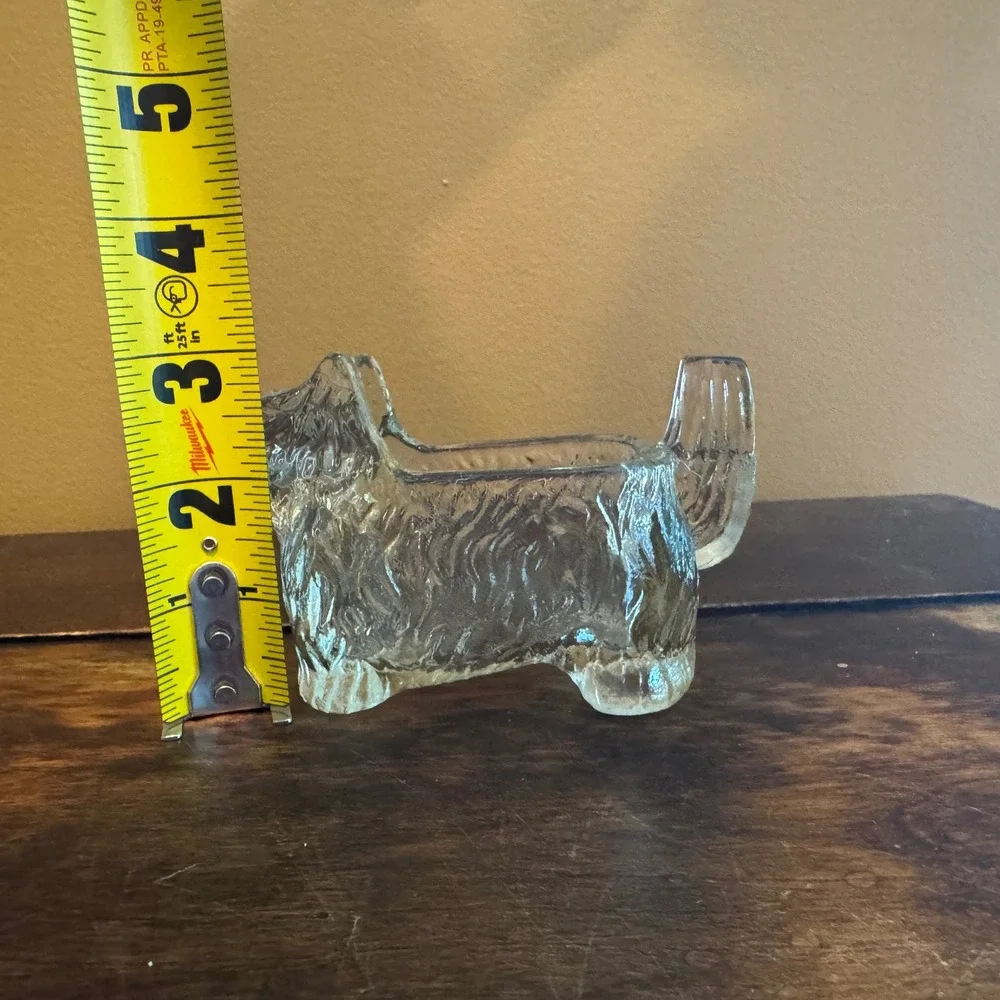 Vintage 1930's L. E. Smith Pressed‎ Glass Scottie Dog Creamer